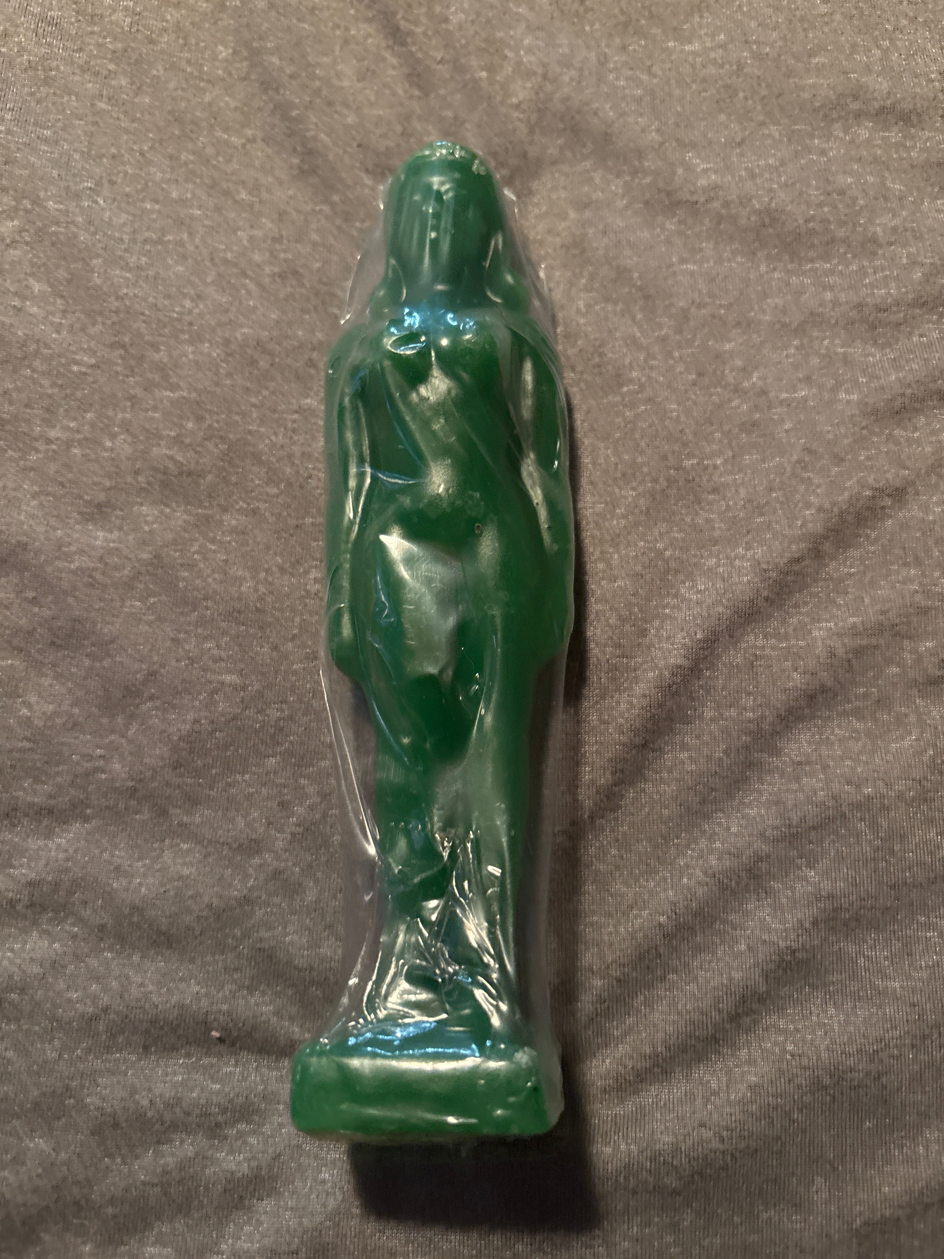 Green Woman Candle ~ 5 in