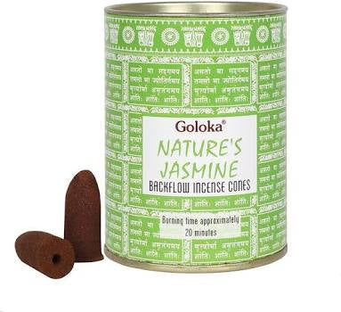 Goloka Nature’s Jasmine Backflow Incense Cones
