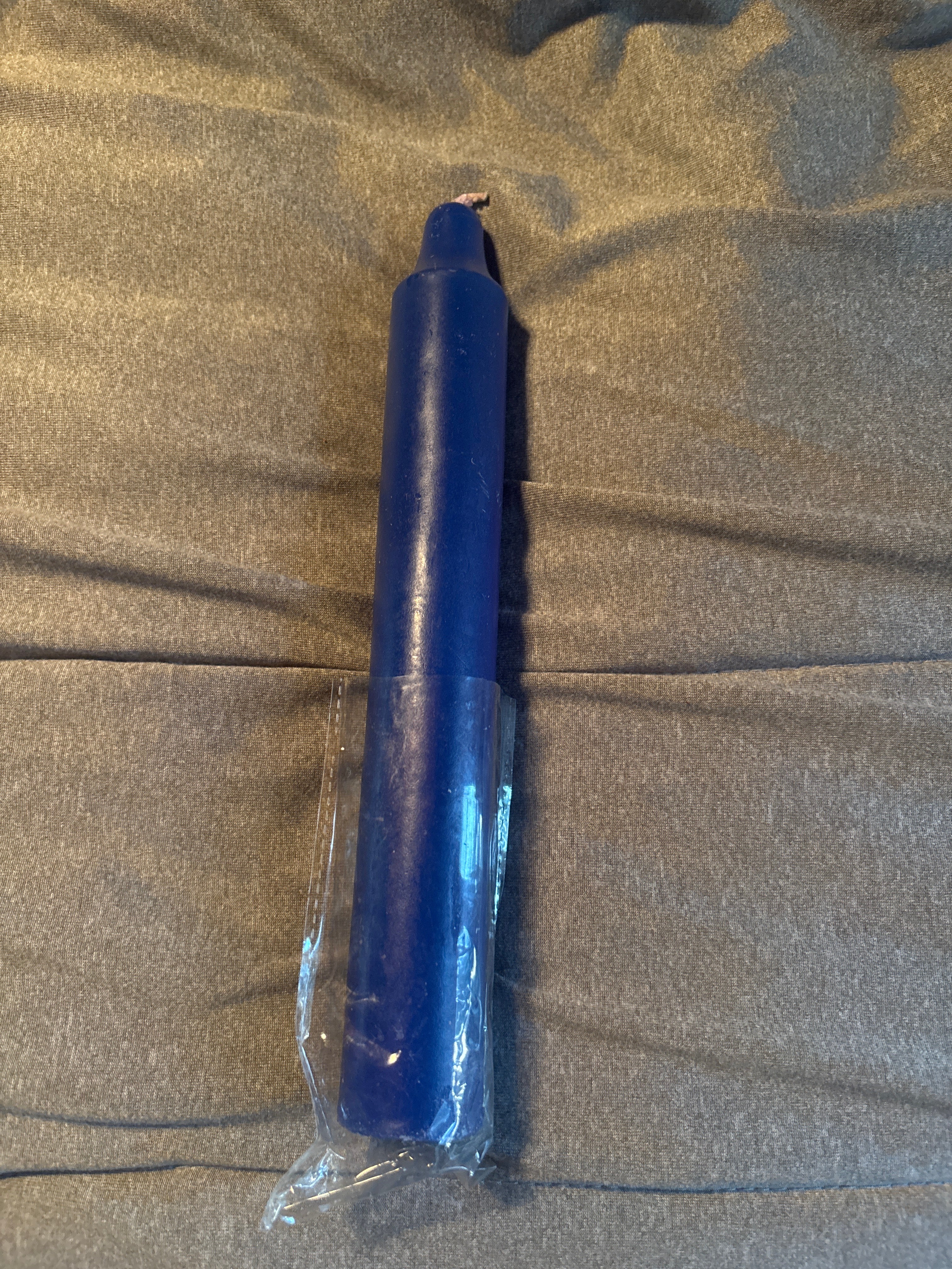 Blue 9 in Pillar Candle